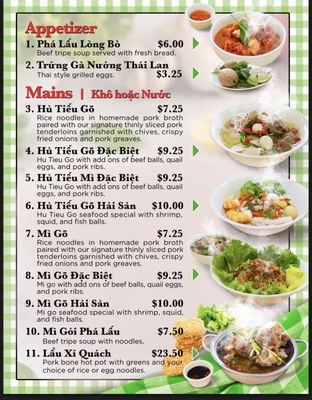 Menu photo 5 Hu Tieu Go Hoa Map Houston, TX