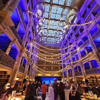 George Peabody Library - Main library hall with a special event taking place - Libraries Near Me - Baltimore, Maryland