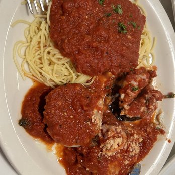 Bravo Restaurant - Eggplant Parmesan. Shared my one larger piece with my guest. - Italian Near Me - Aiea, Hawaii