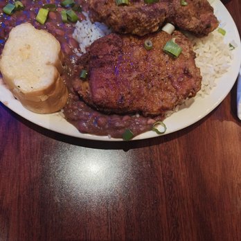 Tibby's New Orleans Kitchen - Red beans and rice and pork chop platter - Cajun/Creole Near Me - Brandon, Florida Tibby's New Orleans Kitchen - Red beans and rice and pork chop platter - Cajun/Creole Near Me - Brandon, Florida