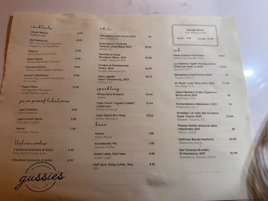 Menu photo 2 Gussie's Handmade Italian Chicago, IL