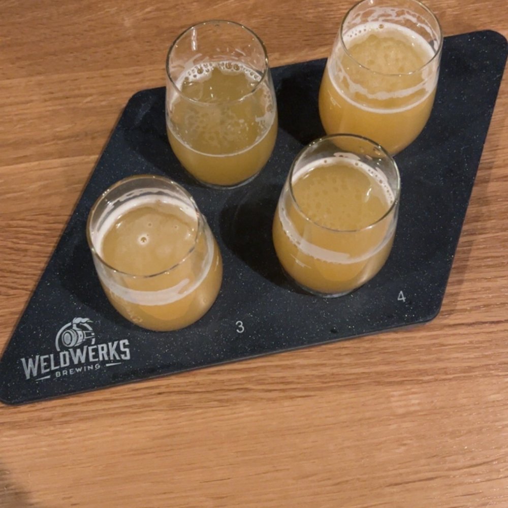 WeldWerks Brewing - Beer flight - Breweries Near Me - Greeley, Colorado