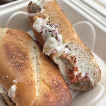 Amina Pizzeria - Italian meatball sandwich. Bread baked perfect crispy crunch, well seasoned meatballs. Could use more sauce, but still flavorful all around. - Pizza Near Me - Honolulu, Hawaii