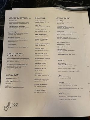 Menu photo 2 The Ballyhoo Public House Vancouver, BC Menu photo 2 The Ballyhoo Public House Vancouver, BC