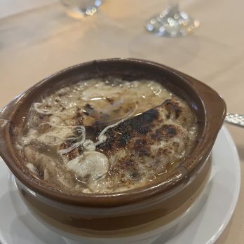 Chateau West - French Onion Soup Dinner burnt on top - French Near Me - Nashville, Tennessee