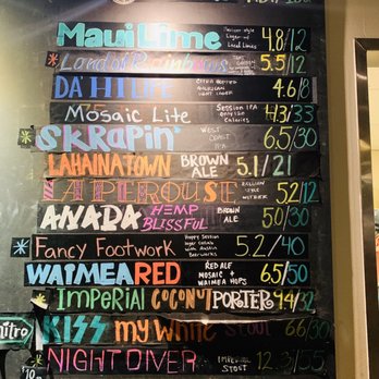 Maui Brewing - Beer menu - Brewpubs Near Me - Lahaina, Hawaii