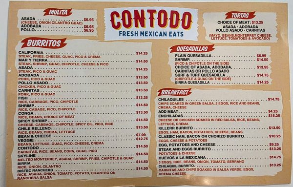 Menu photo 5 Contodo Fresh Mexican Eats San Diego, CA