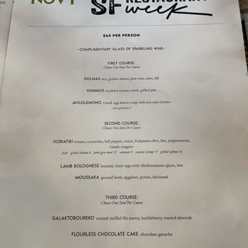 NOVY Restaurant - San Francisco Restaurant Week menu (Spring 2025) at NOVY Restaurant in San Francisco. - Mediterranean Near Me - San Francisco, California NOVY Restaurant - San Francisco Restaurant Week menu (Spring 2025) at NOVY Restaurant in San Francisco. - Mediterranean Near Me - San Francisco, California