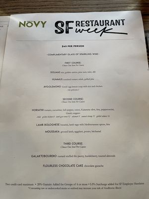 Menu photo 5 NOVY Restaurant San Francisco, CA Menu photo 5 NOVY Restaurant San Francisco, CA