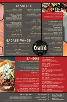 Menu photo 1 Craft'd Yorkville Yorkville, IL Menu photo 1 Craft'd Yorkville Yorkville, IL