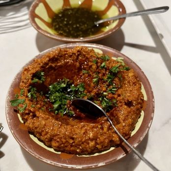 Tanoor Bellevue - Red pepper walnut dip. - Halal Near Me - Bellevue, Washington