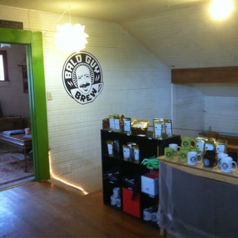 Camp Coffee Roasters - View going down the stairs from a table. - Coffee & Tea Near Me - Blowing Rock, North Carolina