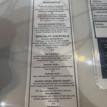 Fresh Mex & Co - Drink Special Menu - Mexican Near Me - Jacksonville, Florida