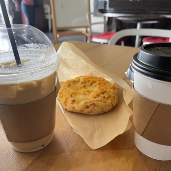 Van Dyke Coffee Roasters - Coconut Latte & einspanner & cheese scone - Coffee & Tea Near Me - Buena Park, California Van Dyke Coffee Roasters - Coconut Latte & einspanner & cheese scone - Coffee & Tea Near Me - Buena Park, California