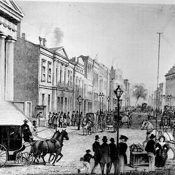 Wall Street - View of Wall Street from corner of Broad Street, 1867. Public Domain 11/11/20 - Local Flavor Near Me - New York, New York Wall Street - View of Wall Street from corner of Broad Street, 1867. Public Domain 11/11/20 - Local Flavor Near Me - New York, New York