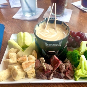Redstone American Grill - Classic fondue with steak - Steakhouses Near Me - Eden Prairie, Minnesota