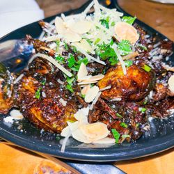 Nick & G's Restaurant - Crispy Parmesan Brussels Sprouts. Ig @mel_foodie_ventures