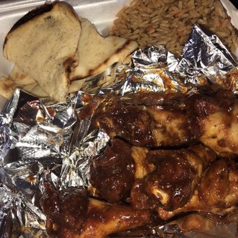 Smokin Chikin - 6 Piece Caribbean jerk chicken wings with Island rice - Barbeque Near Me - Clarksville, Tennessee Smokin Chikin - 6 Piece Caribbean jerk chicken wings with Island rice - Barbeque Near Me - Clarksville, Tennessee
