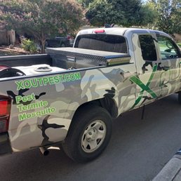 X-Out's cool camo-style truck. These guys have style. X-Out's cool camo-style truck. These guys have style.