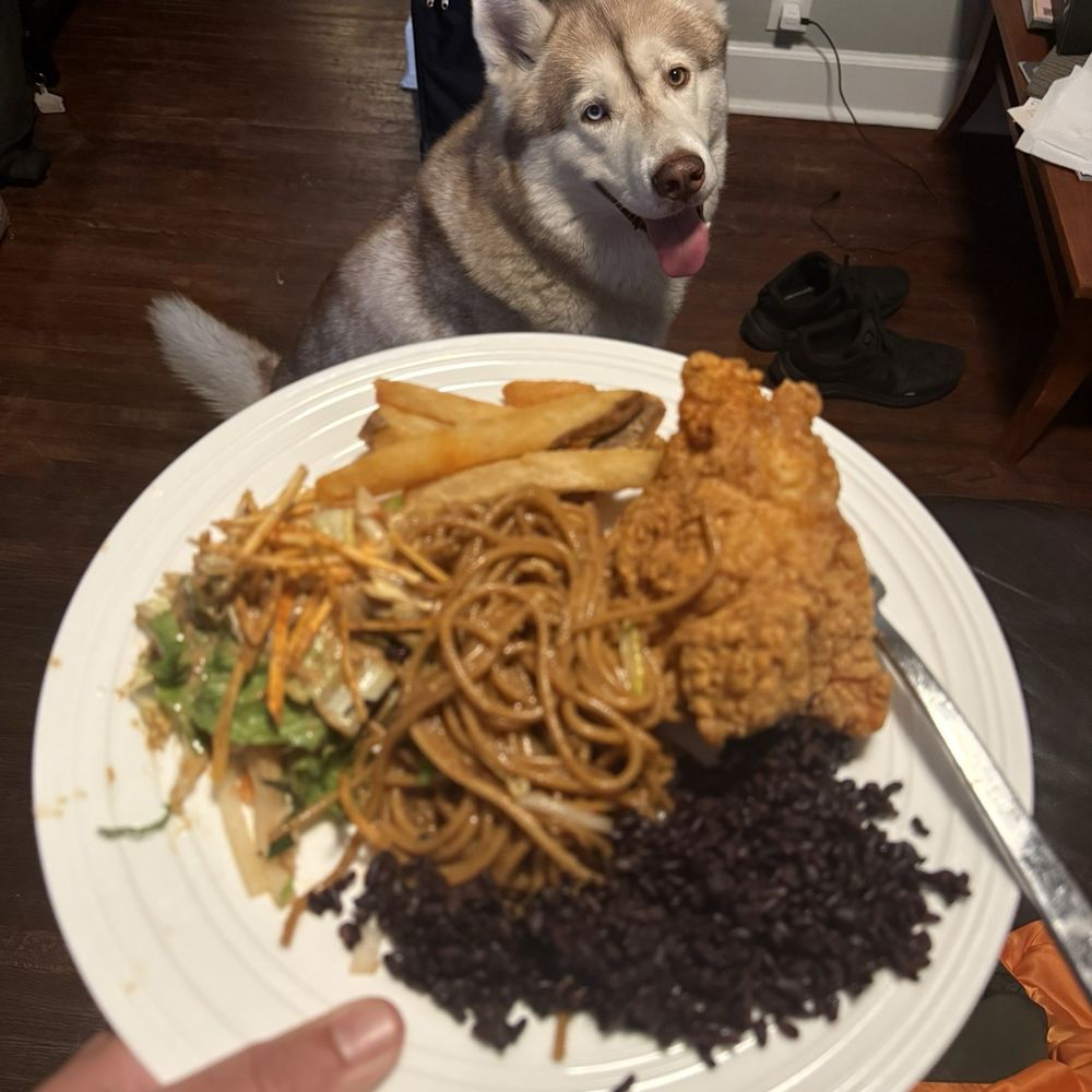 Fried Chicken, Spicy Peanut Coleslaw (Gluten Free & Vegan), Signature Garlic NoodlesNoodles Fried Chicken, Spicy Peanut Coleslaw (Gluten Free & Vegan), Signature Garlic NoodlesNoodles