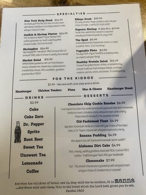 Menu photo 1 Manna Restaurant And General Store Jackson, AL