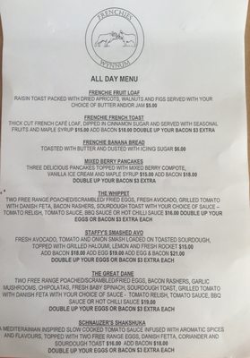 Menu photo 2 Frenchies Cafe Wynnum, QLD