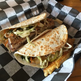 Food Dudes Kitchen - One Mahi and one Tuna Taco! - Seafood Near Me - Kill Devil Hills, North Carolina Food Dudes Kitchen - One Mahi and one Tuna Taco! - Seafood Near Me - Kill Devil Hills, North Carolina