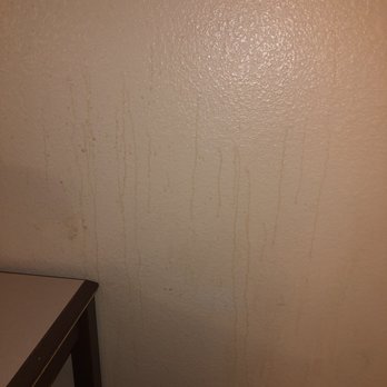 Motel 6 - Stained Bedroom walls - Hotels Near Me - Lebec, California