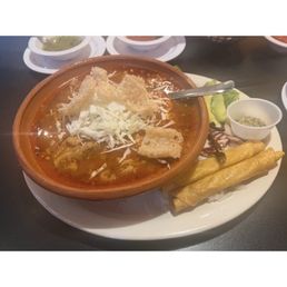Pozole, as plated