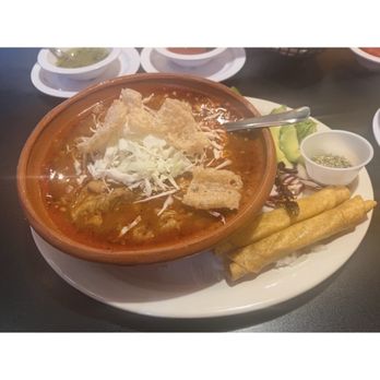 El Camino Real - Pozole, as plated - Mexican Near Me - Winston-salem, North Carolina