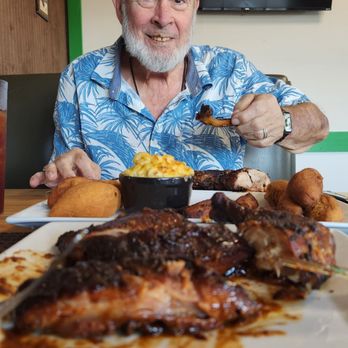 B&T Island Roots - Dinner of jerk Chicken bbq ribs, festival, plantains. Great portions & we WILL be back. - Caribbean Near Me - Loxley, Alabama
