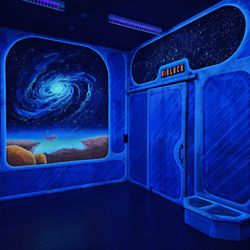 Laser Maxx - Laser tag briefing room at LaserMaxx San Jose where players prepare for the game.