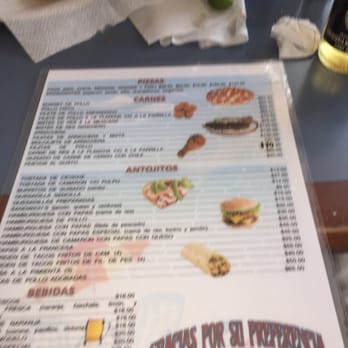 El Mazky - B side of menu - Seafood Near Me - Apozol, ZAC