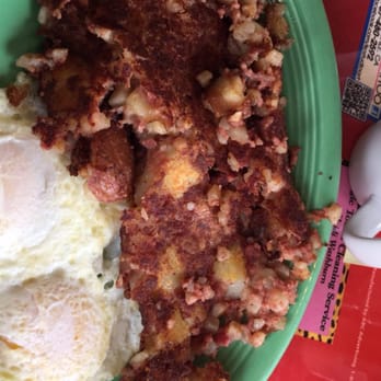 Piner Cafe - Corn beef hash and eggs over medium. Scrumptious - American Near Me - Santa Rosa, California