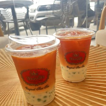 ChaTraMue Original Thai Tea - (2) Thai Tea w/ Pandan Boba - Bubble Tea Near Me - Los Angeles, California