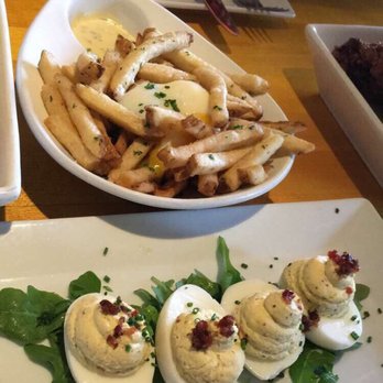Salty Sow - Duck-fat fries and truffle deviled eggs! - American Near Me - Austin, Texas Salty Sow - Duck-fat fries and truffle deviled eggs! - American Near Me - Austin, Texas