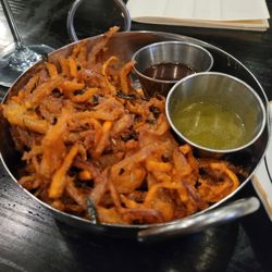 Bar Beej - Onion and sweet potato pakoras