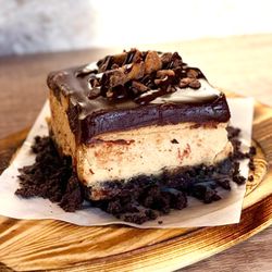 Laziza Craft Kitchen - New winter dessert, Buckeye Cheesecake Square, gluten free & made from scratch like all of our desserts!