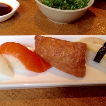Yamato 2 - squid, salmon, tofu skin, and sweet egg nigri - Japanese Near Me - Boston, Massachusetts Yamato 2 - squid, salmon, tofu skin, and sweet egg nigri - Japanese Near Me - Boston, Massachusetts