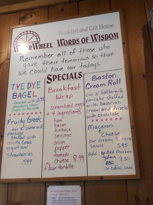 Menu photo 2 Water Wheel Breakfast & Gift House Jefferson, NH Menu photo 2 Water Wheel Breakfast & Gift House Jefferson, NH