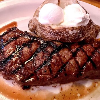 Texas Roadhouse - My NY strip with Baked Potato. - American Near Me - Mt. Prospect, Illinois