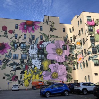 Public Espresso + Coffee - Wild flower Mural View from Clinton st - Coffee & Tea Near Me - Buffalo, New York Public Espresso + Coffee - Wild flower Mural View from Clinton st - Coffee & Tea Near Me - Buffalo, New York