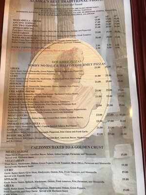 Menu photo 5 Apollo Restaurant Seward, AK