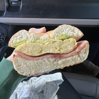 5th Ave Bagelry - Ham, egg , avocado on plain bagel - Bagels Near Me - Torrance, California