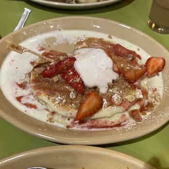 Snooze, an A.M. Eatery - Gluten free strawberry shortcake pancakes - Breakfast & Brunch Near Me - Orange, California Snooze, an A.M. Eatery - Gluten free strawberry shortcake pancakes - Breakfast & Brunch Near Me - Orange, California