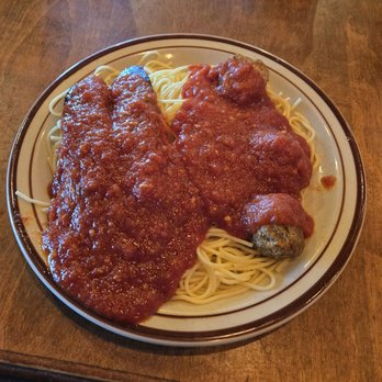 Demos' Restaurant - Lebanon - Spaghetti Sampler. On the left is Italian Sausage and on the right is Spaghetti and Meatballs. - American Near Me - Lebanon, Tennessee Demos' Restaurant - Lebanon - Spaghetti Sampler. On the left is Italian Sausage and on the right is Spaghetti and Meatballs. - American Near Me - Lebanon, Tennessee