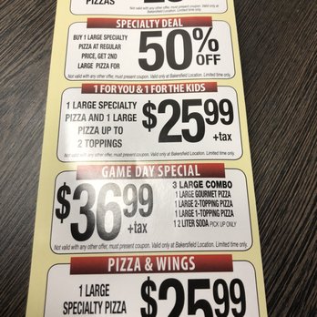 Pizza Twist - SPECIALS!!!! - Pizza Near Me - Bakersfield, California