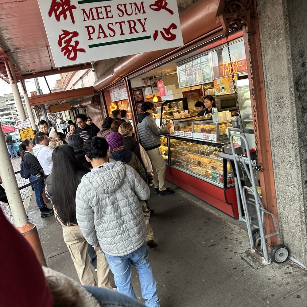 Mee Sum Pastry - The line after we ordered. - Seafood Near Me - Seattle, Washington Mee Sum Pastry - The line after we ordered. - Seafood Near Me - Seattle, Washington