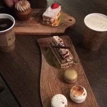 Tout Suite - Americano, chai tea, strawberry pastry, pumpkin cupcake, tiramisu, salted caramel, caramel brûlée, & cookies & cream macaroon. - Cafes Near Me - Houston, Texas Tout Suite - Americano, chai tea, strawberry pastry, pumpkin cupcake, tiramisu, salted caramel, caramel brûlée, & cookies & cream macaroon. - Cafes Near Me - Houston, Texas