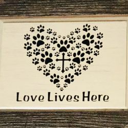 All Creatures Animal Rescue - Scott Miles made this sign for the inside or outside of our paw print filled home! Thank you Steph Flora!